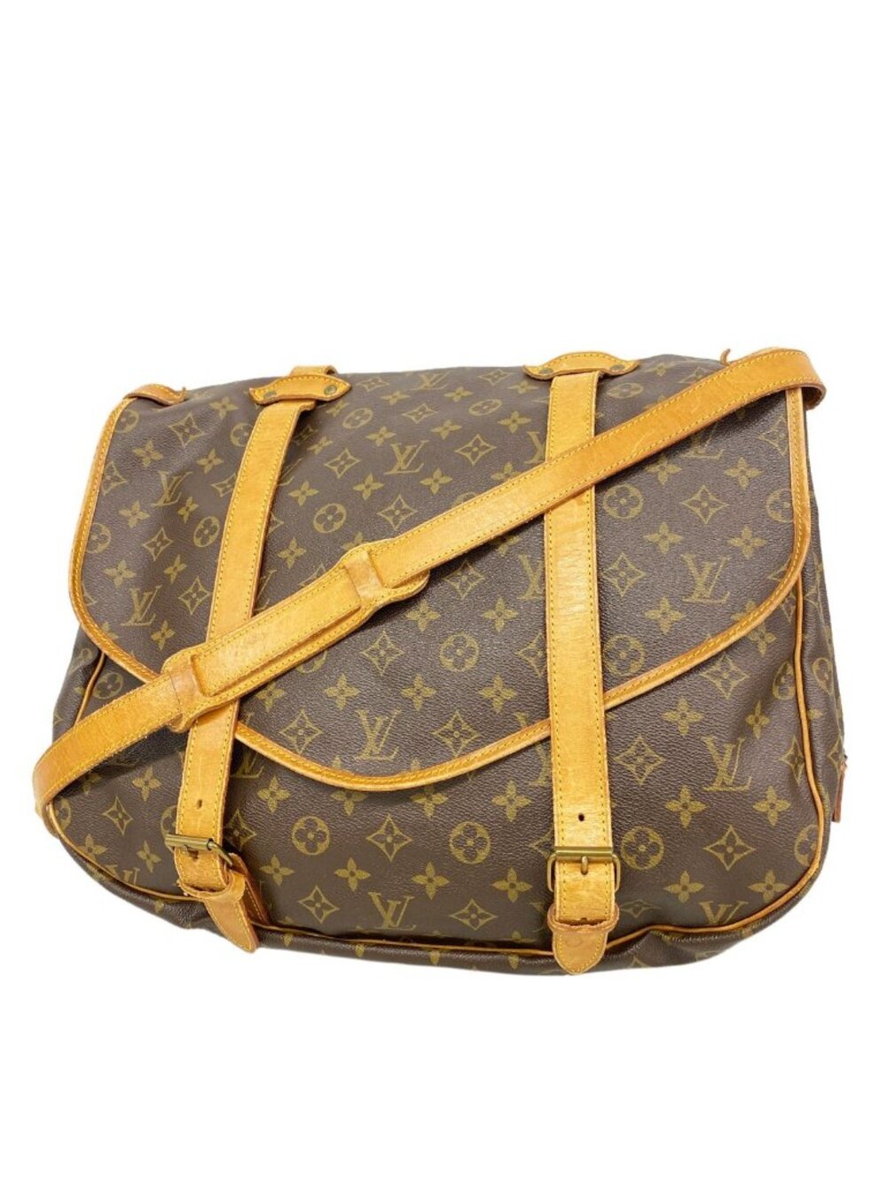 Louis Vuitton Shoulder Bag Monogram Saumur 43 Brown